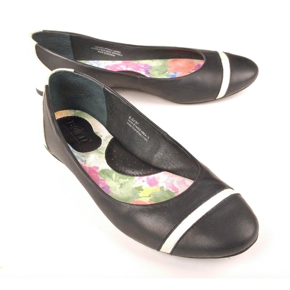 Born Devorah flats Black ivory Size 6.5   B14403